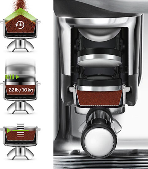 Sage The Barista Touch Impress Automat de Espresso 1700W Presiune 15bar Gri