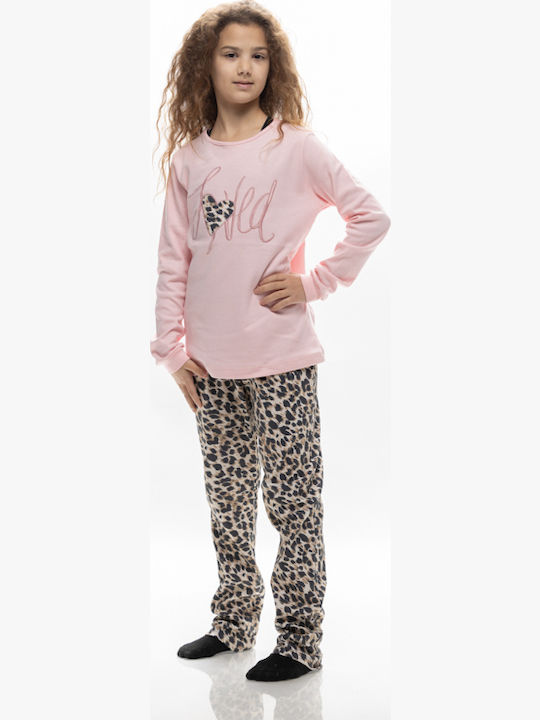 Galaxy Kinder Schlafanzug Winterlich Baumwoll Pink