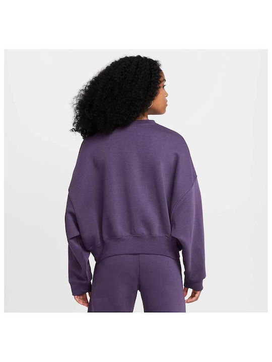 Nike Kids Cropped Fleece Sweatshirt Purple Sportswear