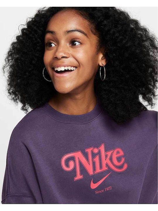 Fleece Hanorac Copii Cropped Violet Sportswear
