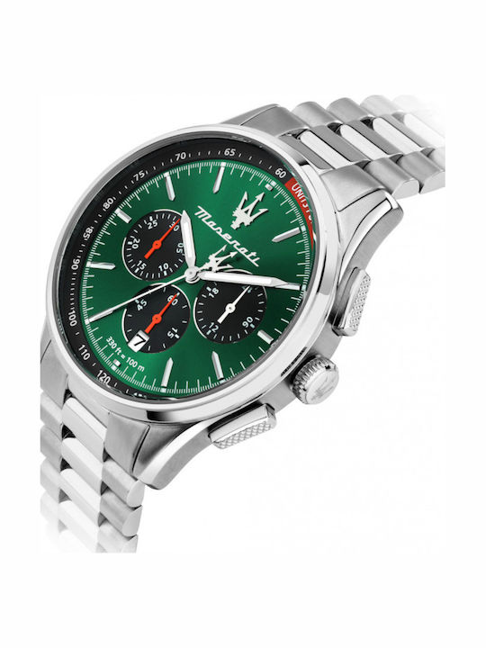 Maserati Мъжки Часовник 42mm Хронограф На Батерия Със Сребрист Ацетиленов Гривна