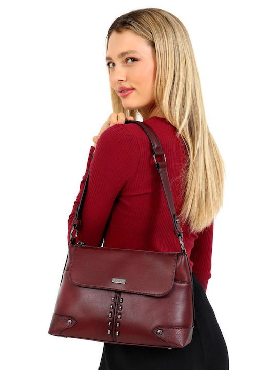 Doca Damen Tasche Schulter Burgundisch