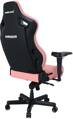 Anda Seat Kaiser 4 L Artificial Leather Gaming Chair with Adjustable Arms Pink