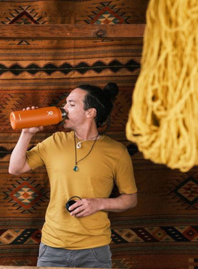 Hydro Flask Hydro Flask Wide Mouth Μπουκάλι Θερμός Ανοξείδωτο BPA Free 1.2lt INDIGO