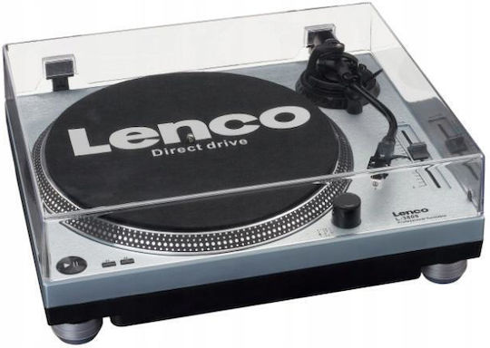 Lenco L-3809ME Πικάπ με Direct Drive και Προενίσχυση Ασημί