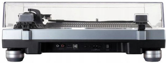 Lenco L-3809ME Πικάπ με Direct Drive και Προενίσχυση Ασημί