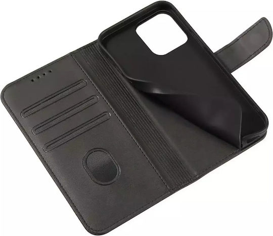 Hurtel Magnet Wallet Δερματίνης Μαύρο (Realme 11 Pro / 11 Pro+)