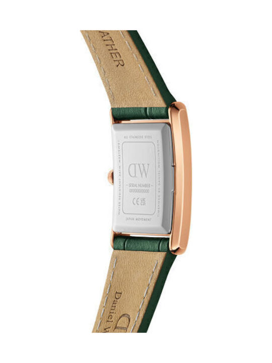 Daniel Wellington Emerald Γυναικείο Ρολόι 22mm Μπαταρίας με Πράσινο Δερμάτινο Λουράκι