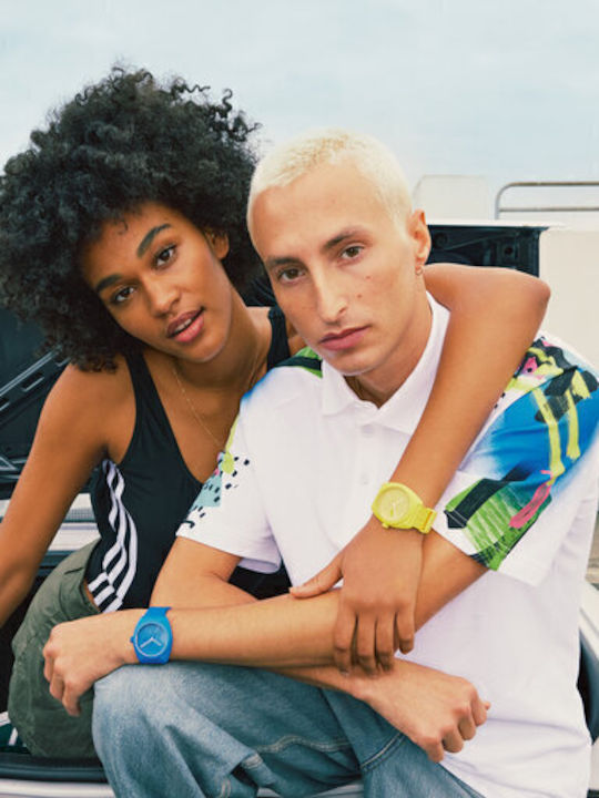 adidas Project Three Men's Watch 42mm Battery with Yellow Rubber Strap
