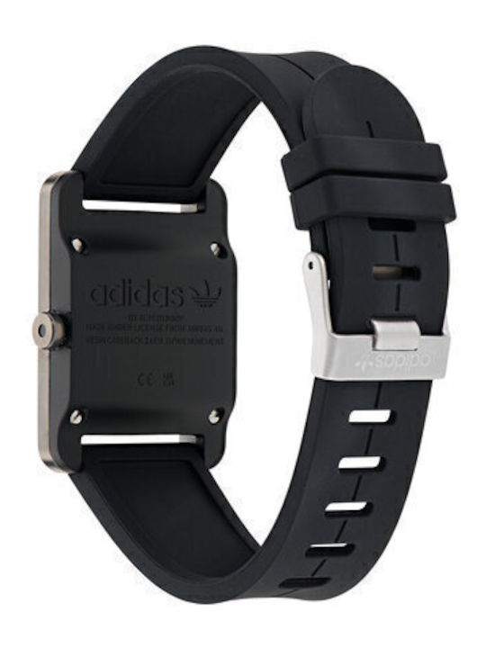 adidas Pop One Ανδρικό Ρολόι 32mm Μπαταρίας με Μαύρο Καουτσούκ Λουράκι