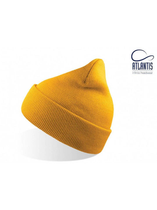 Atlantis 863 Șapcă de vânt cu spin, șapcă de tip beanie cu strat dublu de țesătură YELLOW