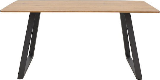 Winor Dining Room Table Natural Black 160x90x75cm Winor Dining Room Table Natural Black 160x90x75cm