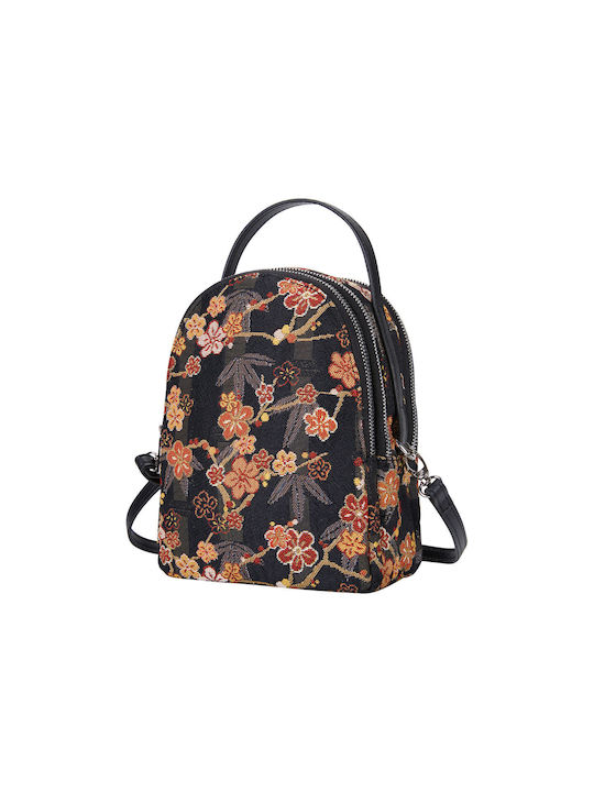 Signare Ume Sakura Damen Tasche Rucksack Schwarz