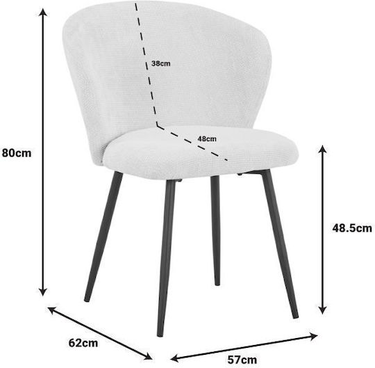 Karg Scaune Sala de mese Alb / Negru 1buc 57x62x80buc