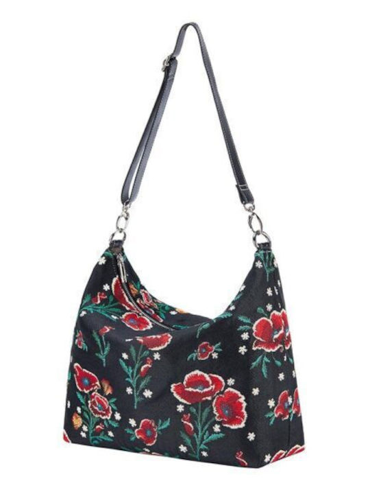 Signare Frida Kahlo Poppy Damen Tasche Schulter Schwarz