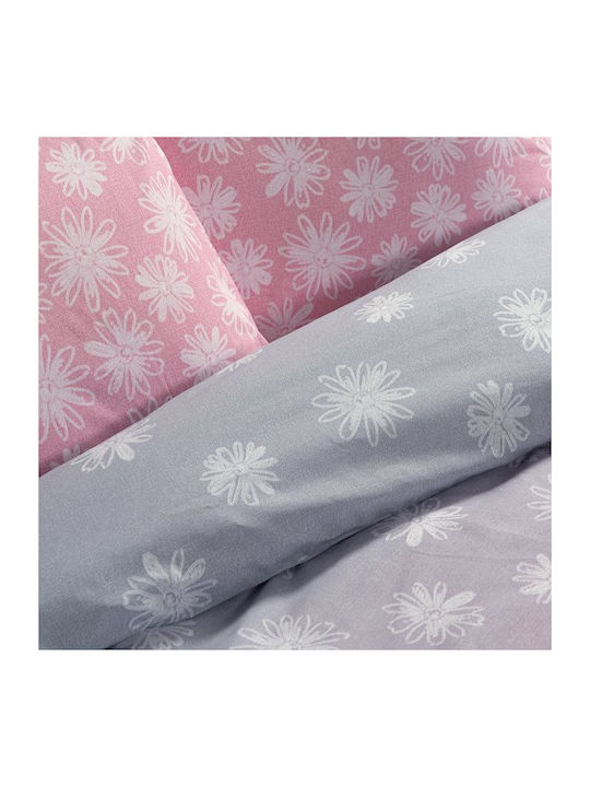 Lino Home Duvet Cover Set Single with Pillowcase 160x240 Pink