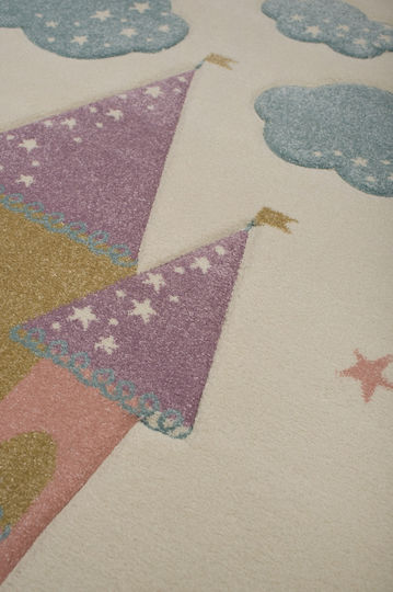 Viokarpet Kinder Teppich Ecru 140x200cm
