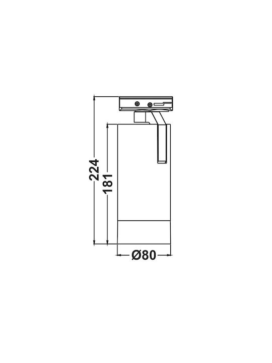 Aca Single LED Warm White Spot in White Color