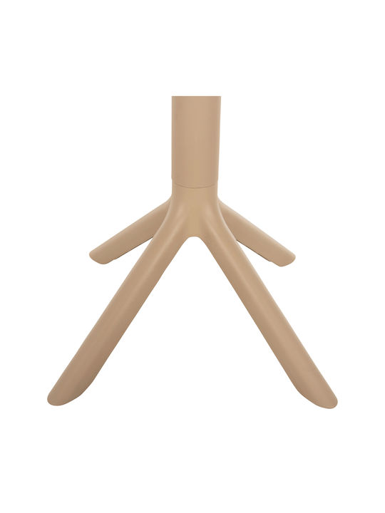 Catering Garden Table for Small Outdoor Spaces Made of Polypropylene Foldable Terrin Cappuccino 61x61x77cm