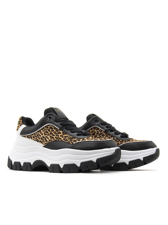 Guess Chunky Sneakers Brown-black-beige