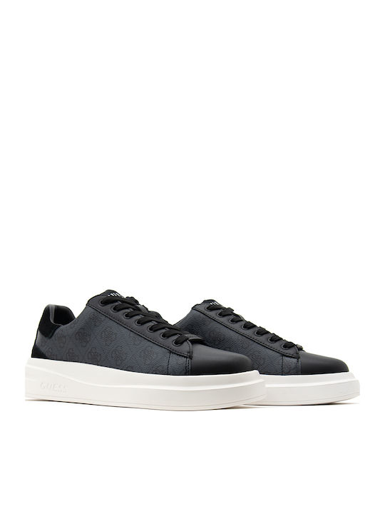 Elba Logo Ανδρικά Chunky Sneakers Ανθρακι- Μαυρο