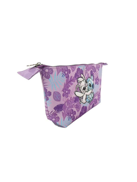 Cerda Toiletry Bag Stitch & Angel - Ohana in Purple color 24cm