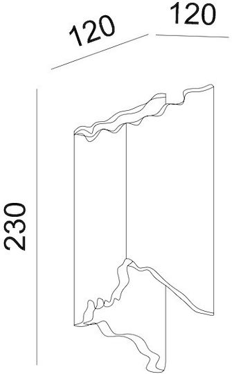 Aca Mari Lamp Wall with Socket G9 Gray 120cm