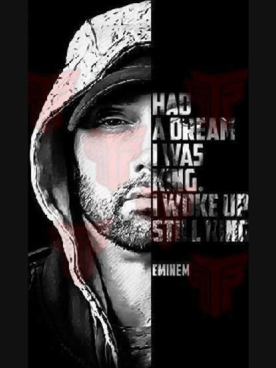 Φούτερ Μπλούζα Ενηλίκων Big Print Τakeposition Eminem I Am King Μαύρο 336-7749