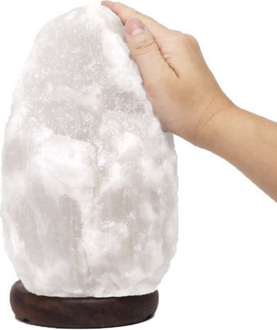 Weiße Himalaya-Salzlampe Felsenform Kristallfelsen 20cm