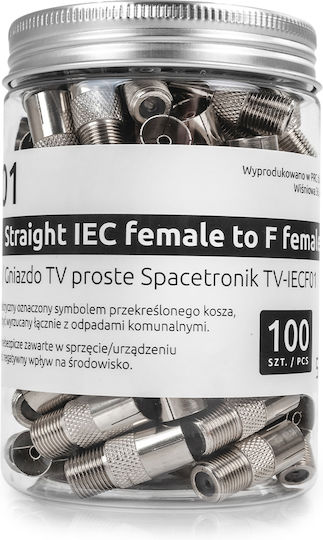 F Socket Tv Socket Spacetronik Tv-iecf01 100 Pcs 23733