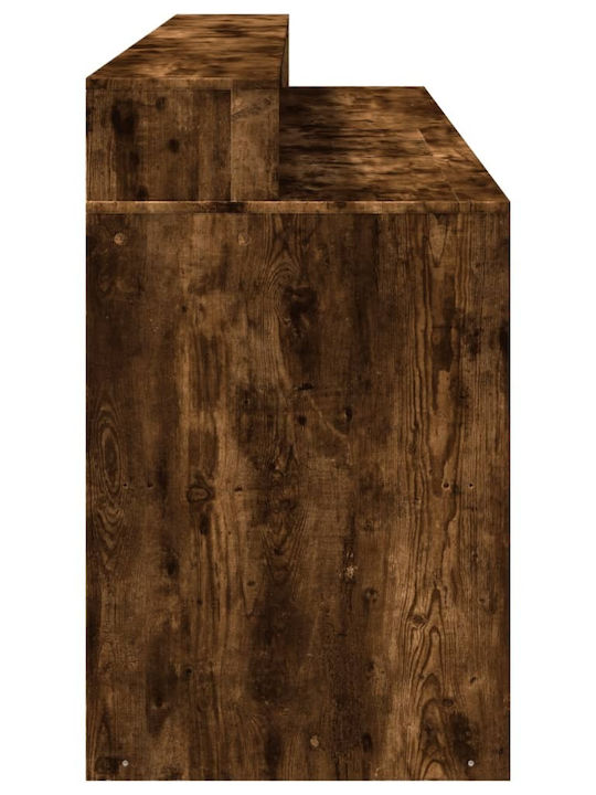 Birou Led Vidaxl Colțar Cercei Deschis 200x55x91cm Material Lemn Agregat 1 Buc Maro