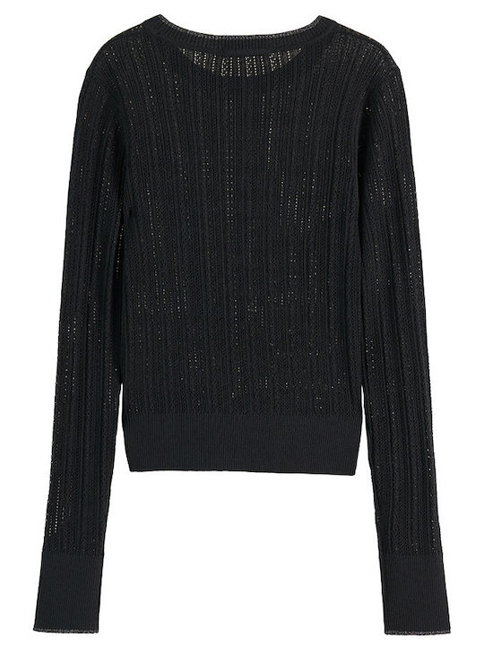 Scotch & Soda Damen Langarm Pullover Gestreift black