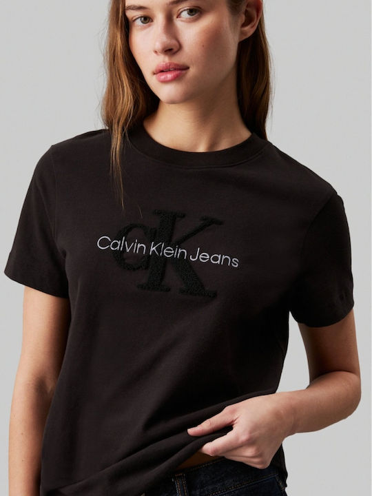 Calvin Klein Γυναικεία Μπλούζα Βαμβακερή Black