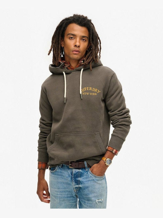 Superdry D1 Ovin Men's Sweatshirt with Hood GRI