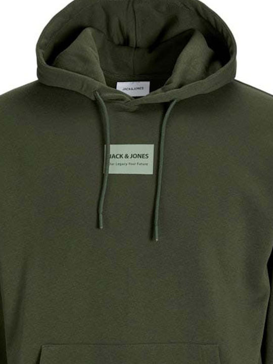 Jack & Jones Men's Sweatshirt with Hood GREEN