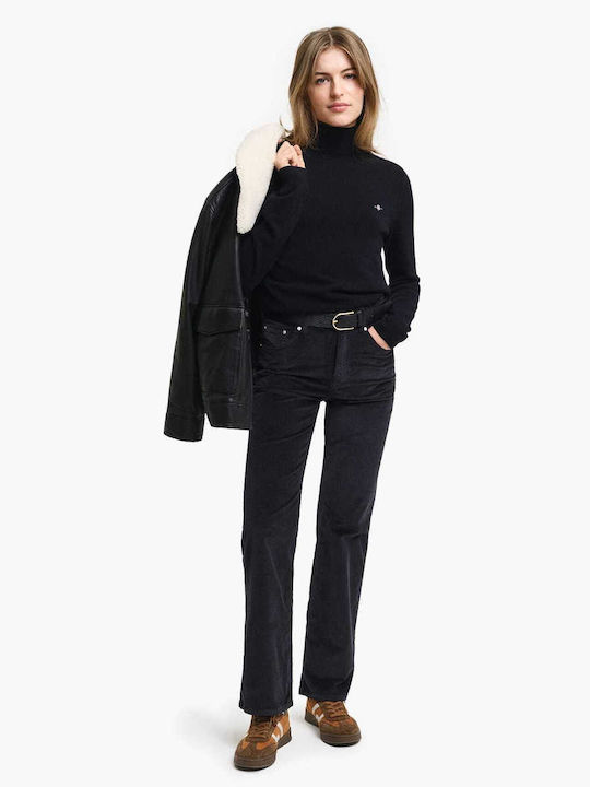 Women's Blouse with Spaghetti Straps & V-Neck Black
