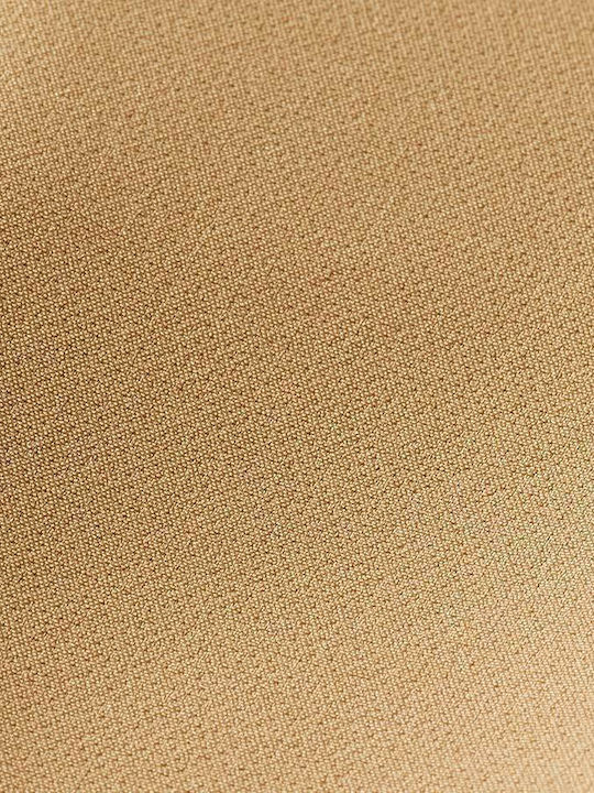 Damen Hoch tailliert Stoff Hose in Lockere Passform Beige