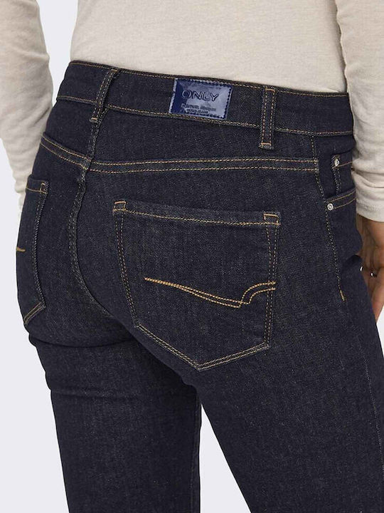 Only Γυναικείο Jean Παντελόνι σε Ίσια Γραμμή Dark Denim