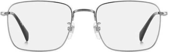 David Beckham Metal Eyeglass Frame Silver DB 1165 6LB