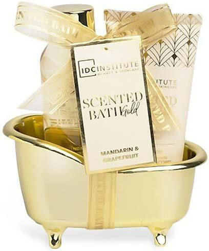 IDC Institute Scented Bath Gold Mini Skin Care Set for Body Cleaning