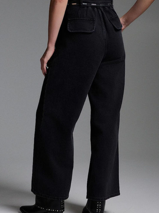 Regina Women's Jean Trousers in Regular Fit Black Denim