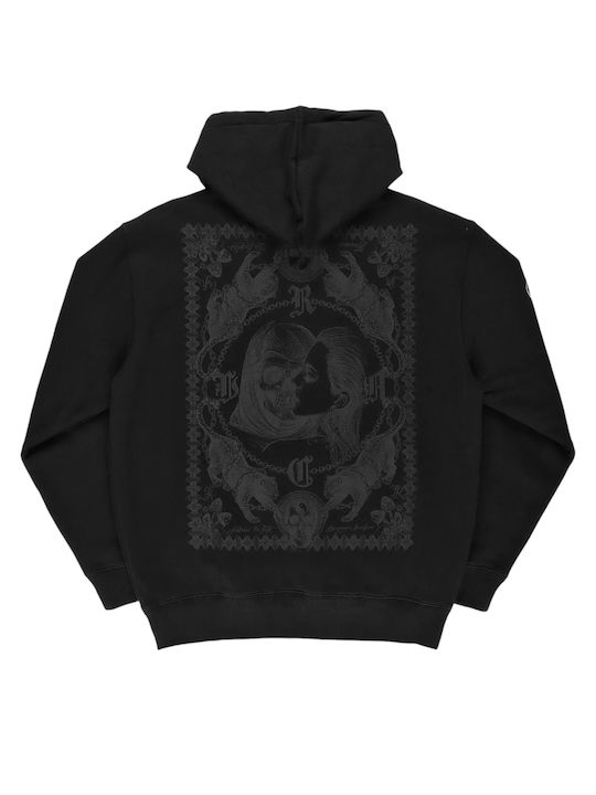 RVCA Jachetă cu fermoar pentru bărbați cu glugă Black