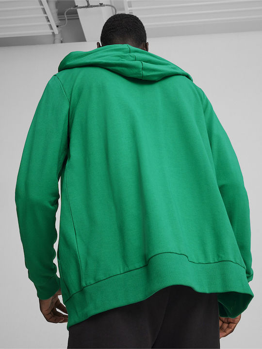 Puma Men's Sweatshirt Jacket with Hood GREEN