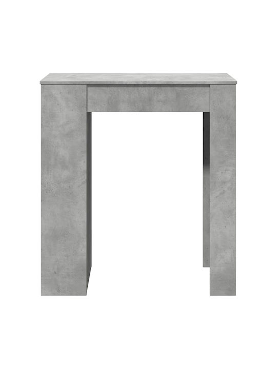 Vidaxl Bar Table with Shelves Gray 95x47x103.5cm Engineered Wood 1 Piece Gray