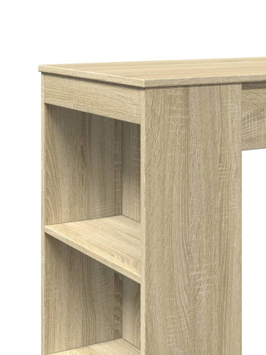 Vidaxl Τραπέζι Μπαρ Ράγες Sonoma Δρυς 95x47x103,5cm Επεξεργ Ξύλο 1 Τεμ Καφέ