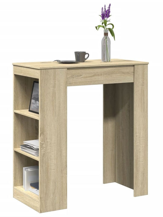 Vidaxl Τραπέζι Μπαρ Ράγες Sonoma Δρυς 95x47x103,5cm Επεξεργ Ξύλο 1 Τεμ Καφέ