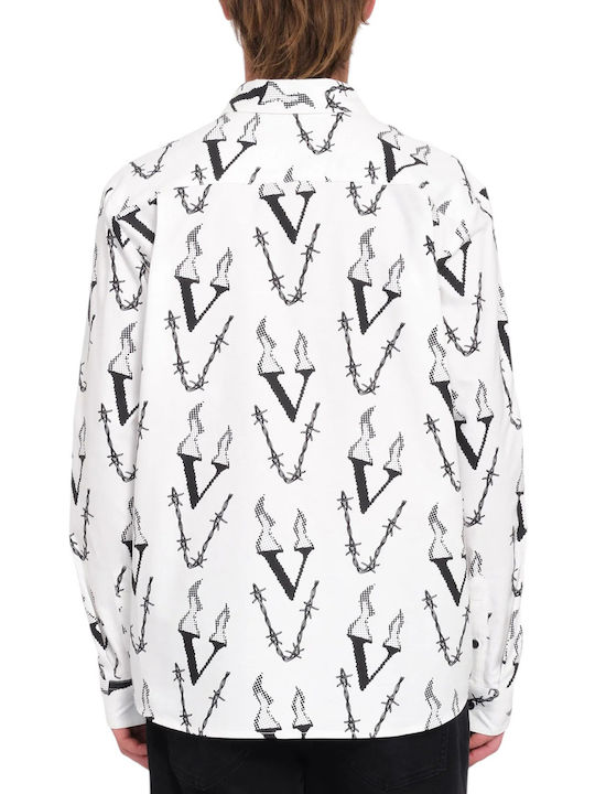 Volcom Men's Shirt Long Sleeve White