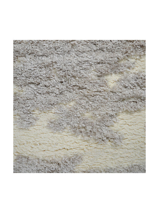 Saray Home Σετ Shaggy Χαλιά Κρεβατοκάμαρας Βελουτέ Κρεμ C716B-CRBG-SET 3τμχ