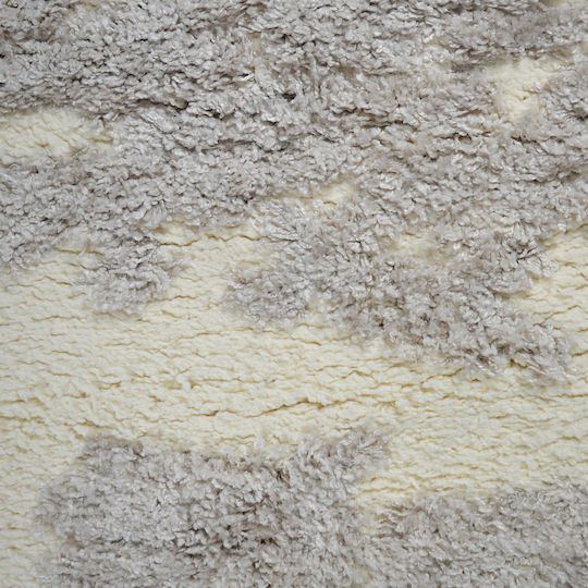 Saray Home Set Shaggy Covoare pentru dormitor Catifea Cream C716B-CRBG-SET 3buc