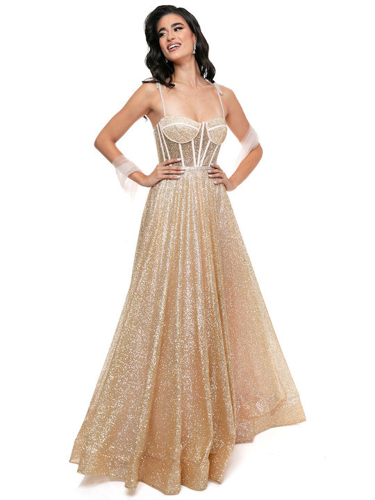 RichgirlBoudoir Maxi Evening Dress Gold